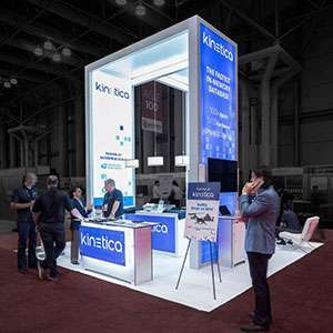 Kinetica trade show booth creating strong first brand impressions