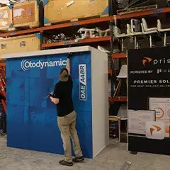 Trade show booth visuals creating strong first brand impressions
