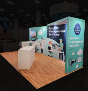Creating a themed booth design aligned with brand identity