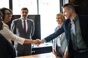 Networking at a trade show
