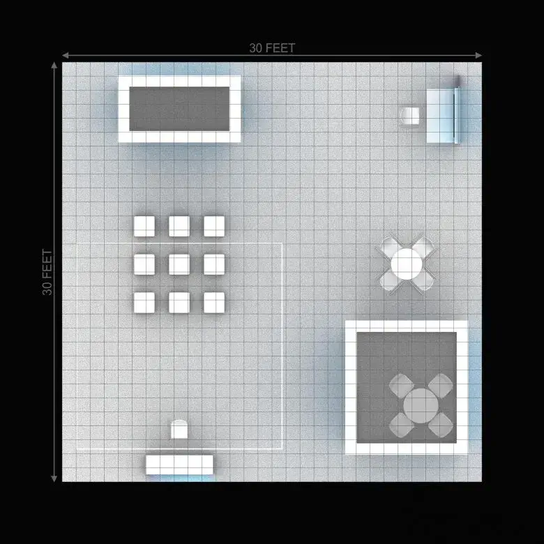 30x30 booth rental RLU3030 45 - image9