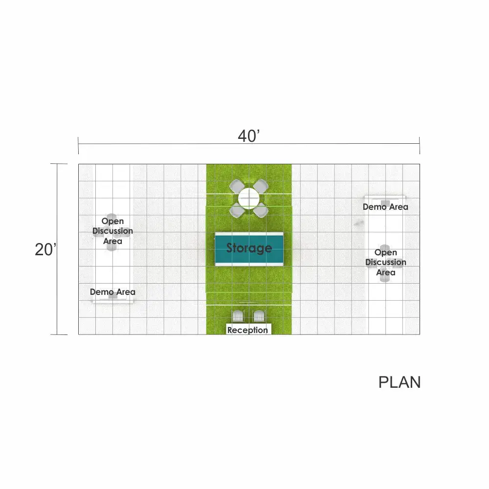 20x40 booth rental RLU2040 50 - image2