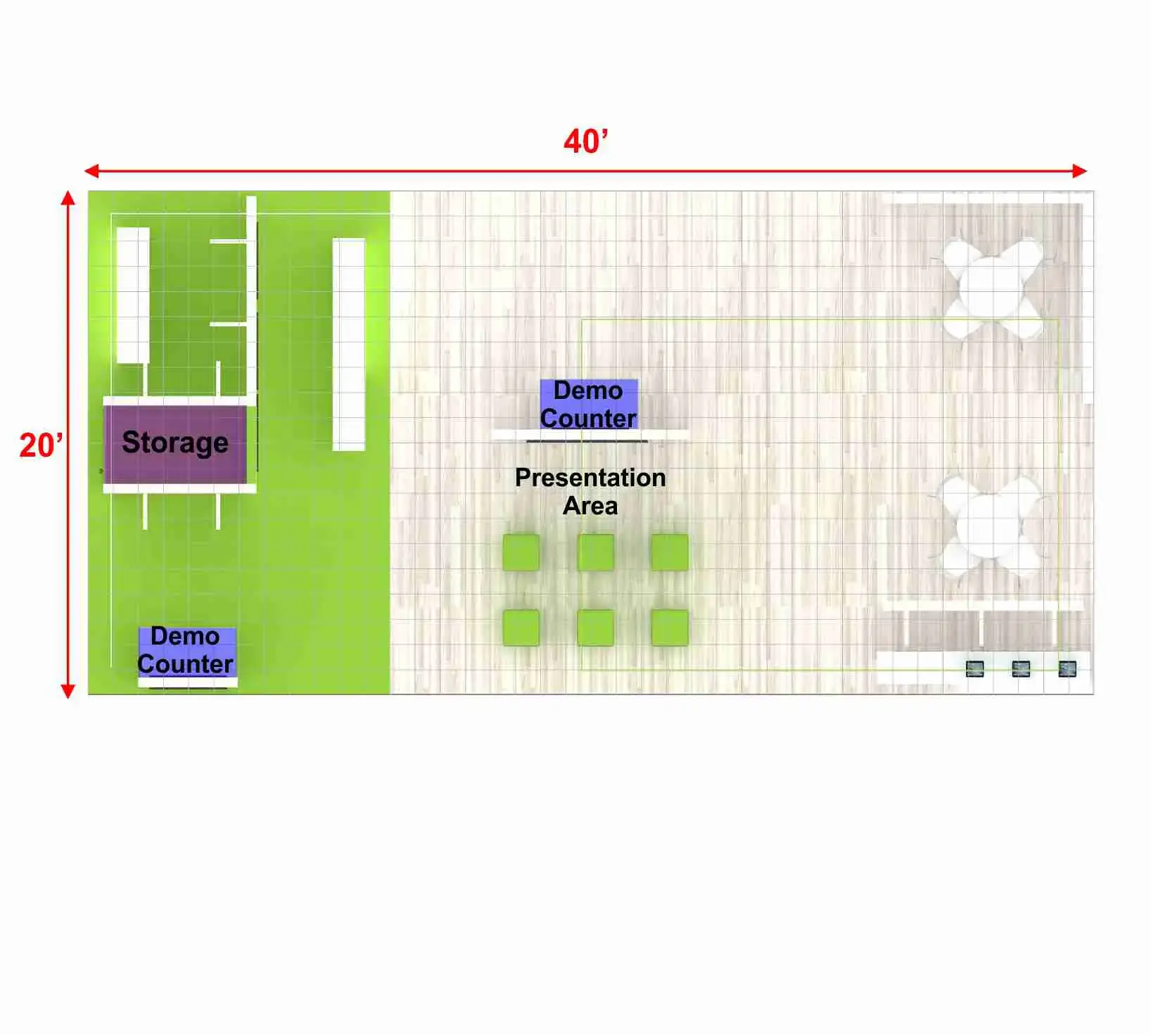 20x40 booth rental RLU2040 54 - image13