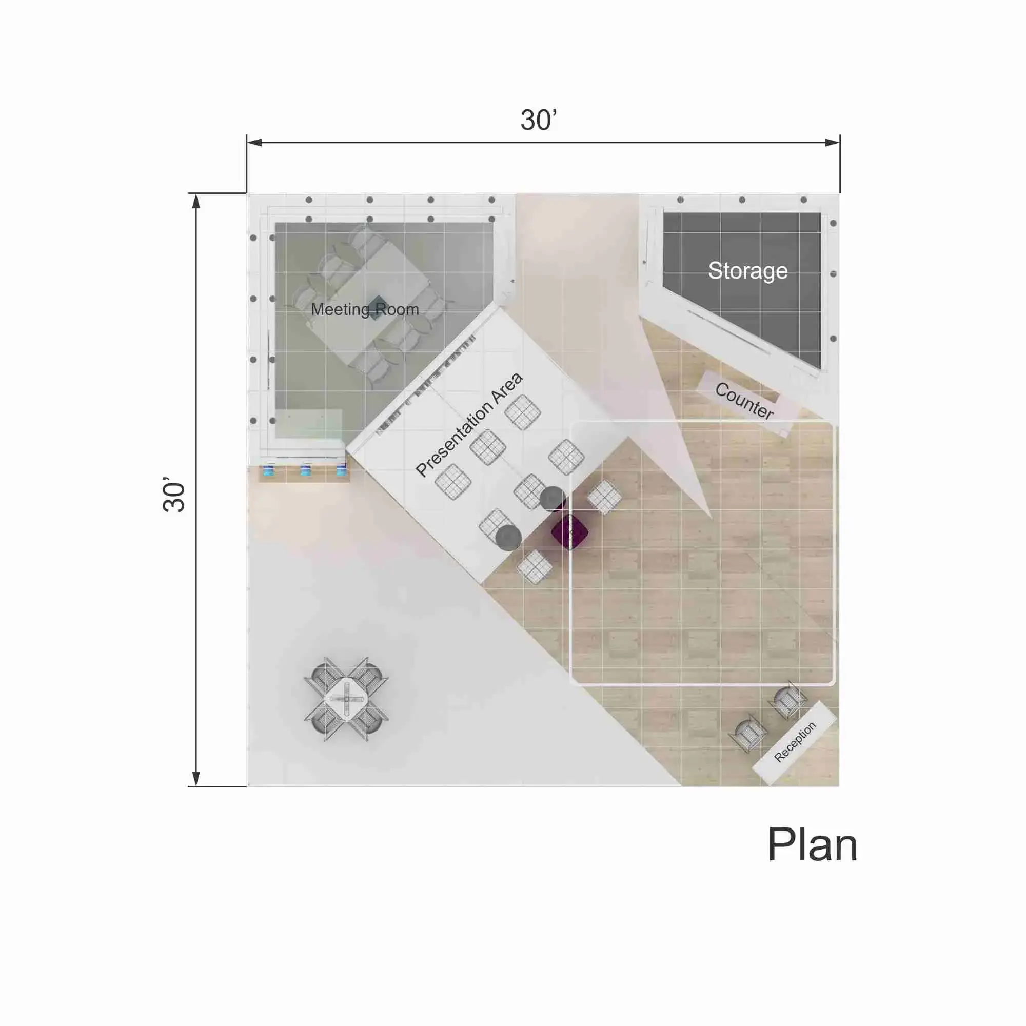 30x30 booth rental RLU3030 96 - image10