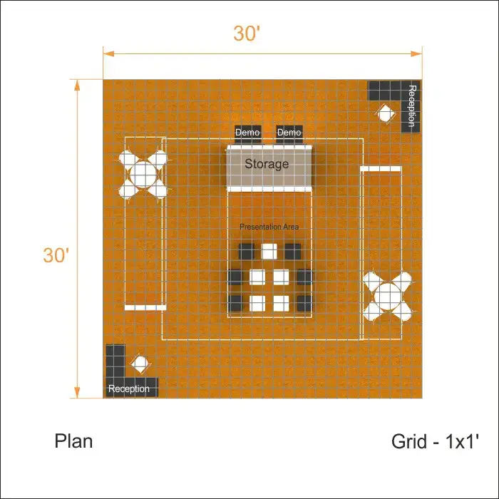 30x30 booth rental RLU3030 100 - image12