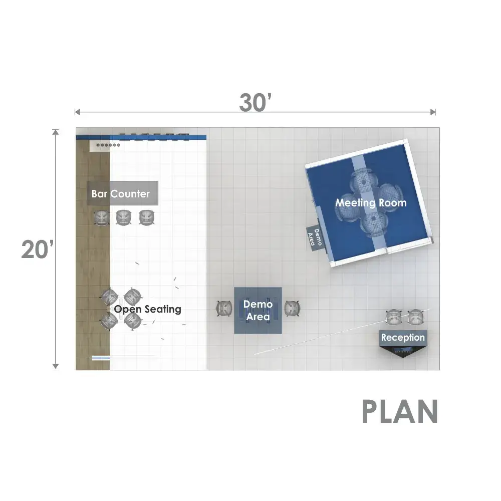 20x30 booth rental RLU2030 125 - image13