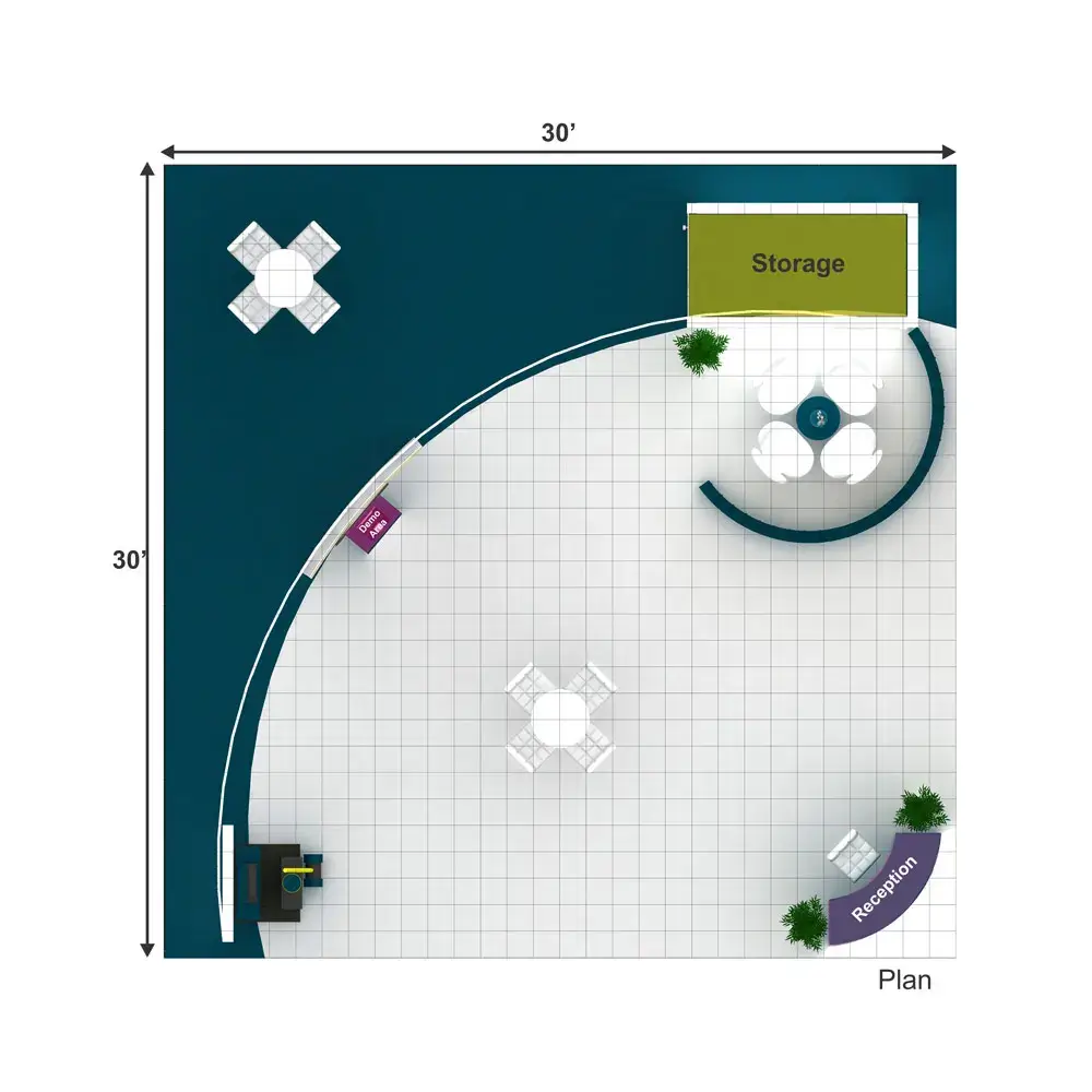 30x30 booth rental RLU3030 121 - image11