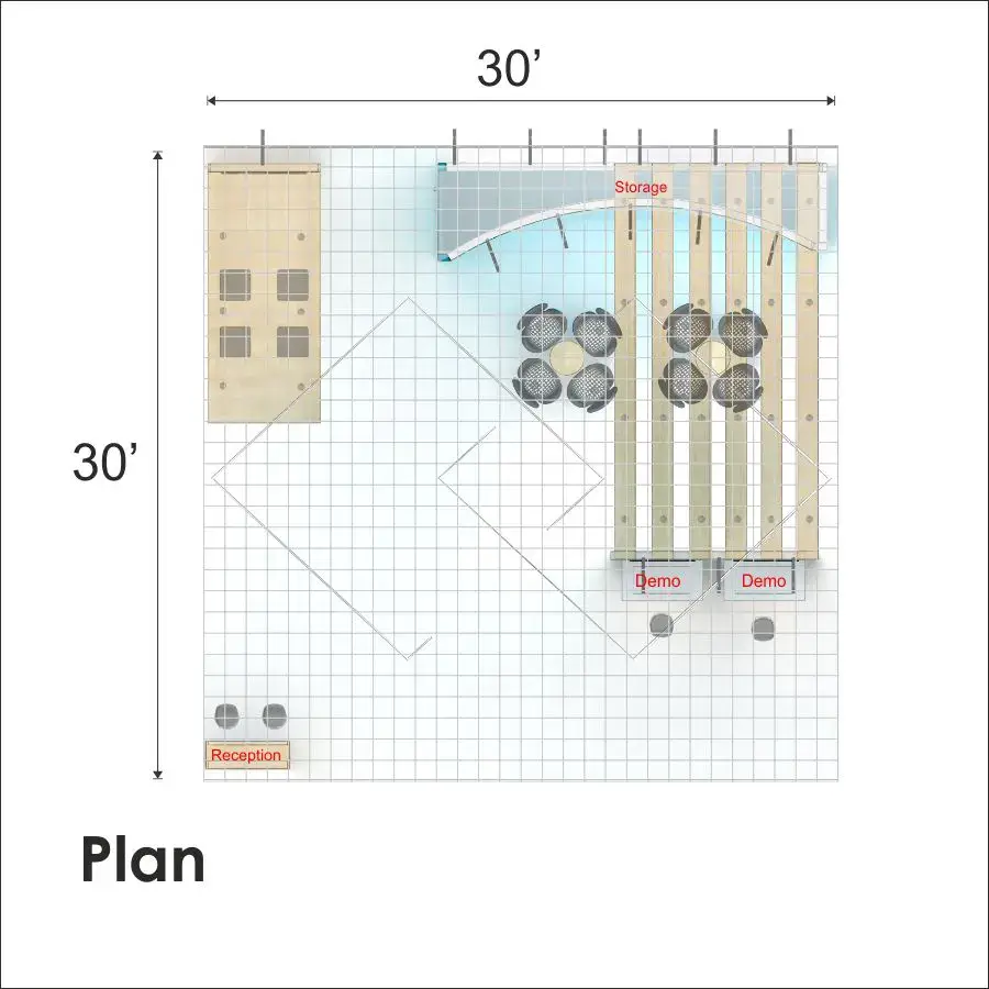 30x30 booth rental RLU3030 122 - image9
