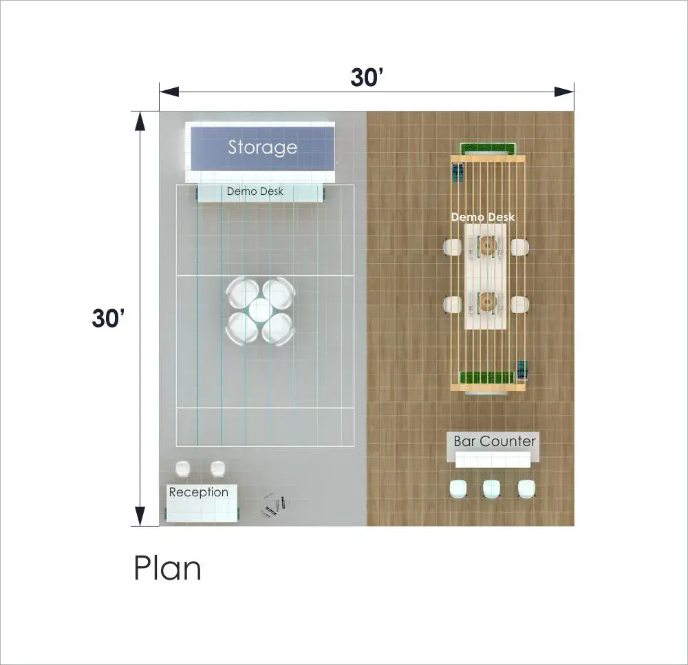30x30 booth rental RLU3030 145 - image10