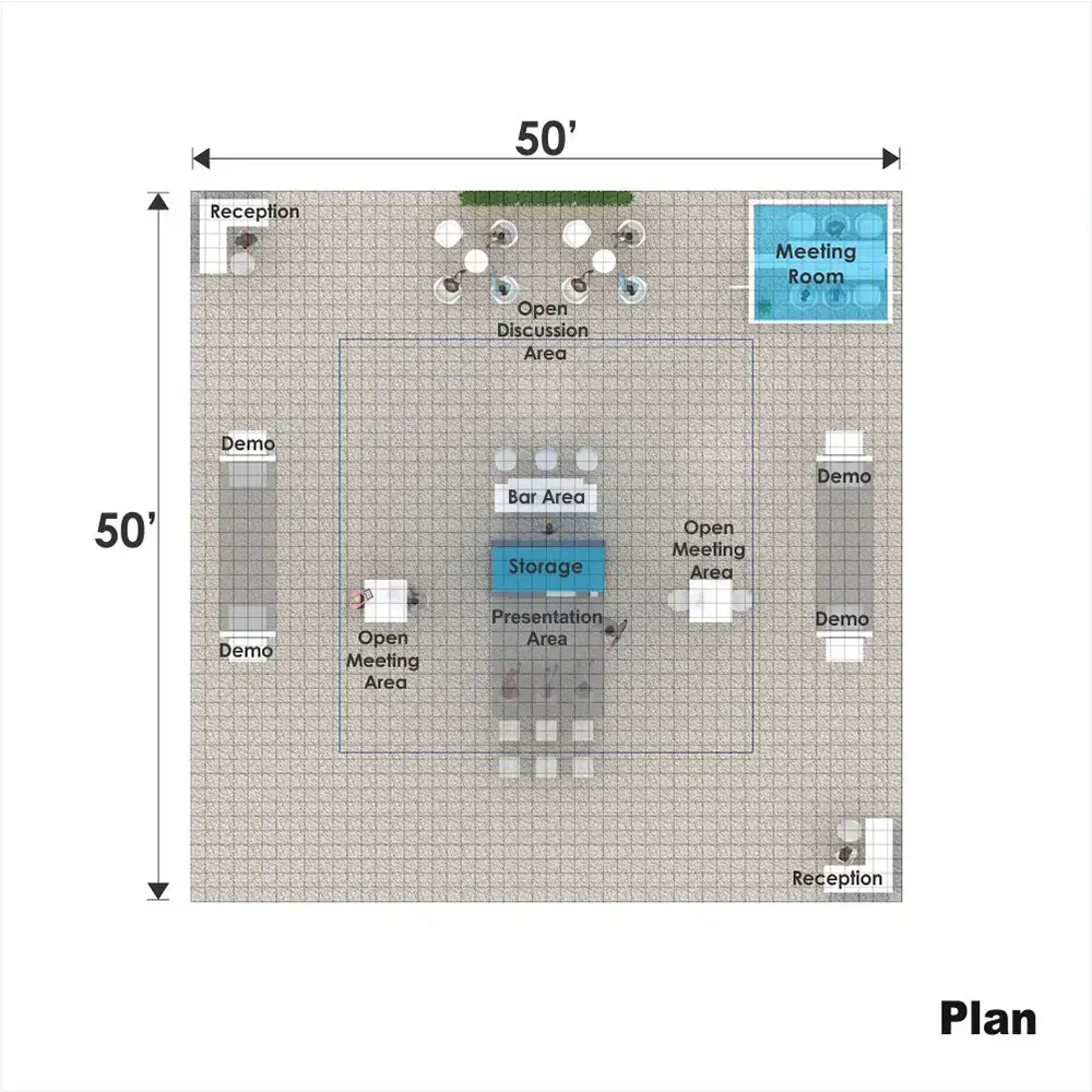 50x50 booth rental GRLU5050 28 - image13