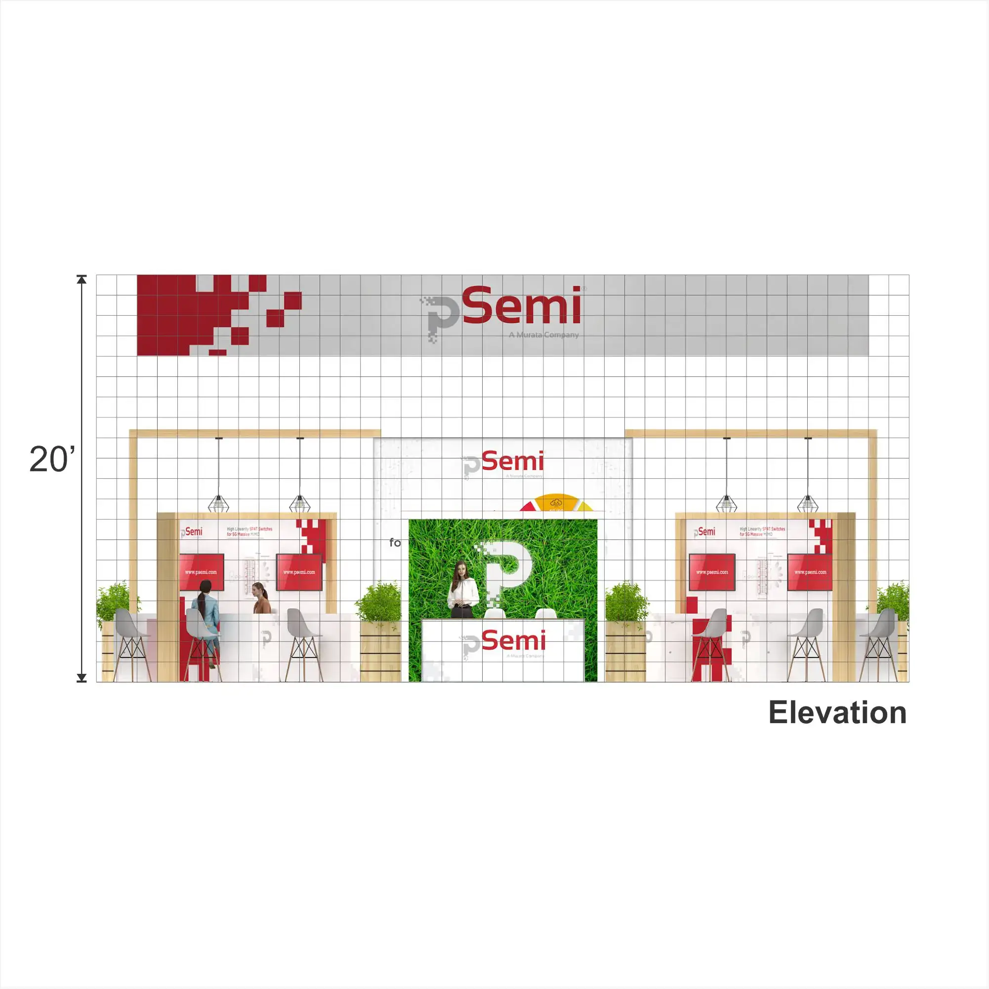 40x40 booth rental RLU4040 30 - image13