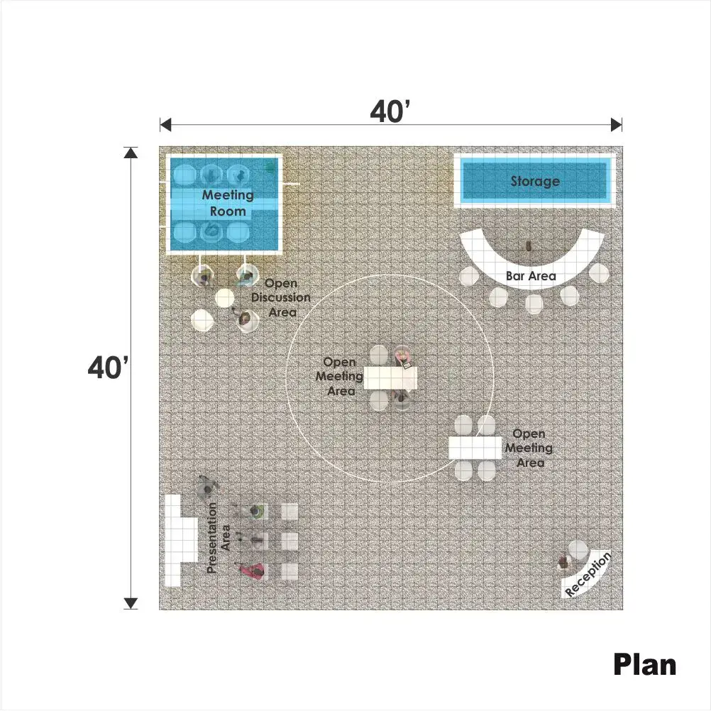 40x40 booth rental RLU4040 38 - image12