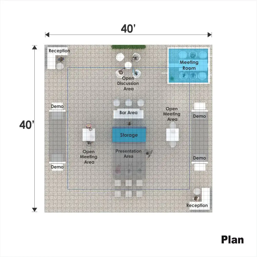 40x40 booth rental RLU4040 41 - image13