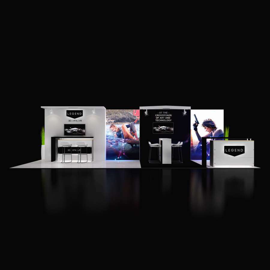 Trade Show Booth with Front View - PLU1030 02