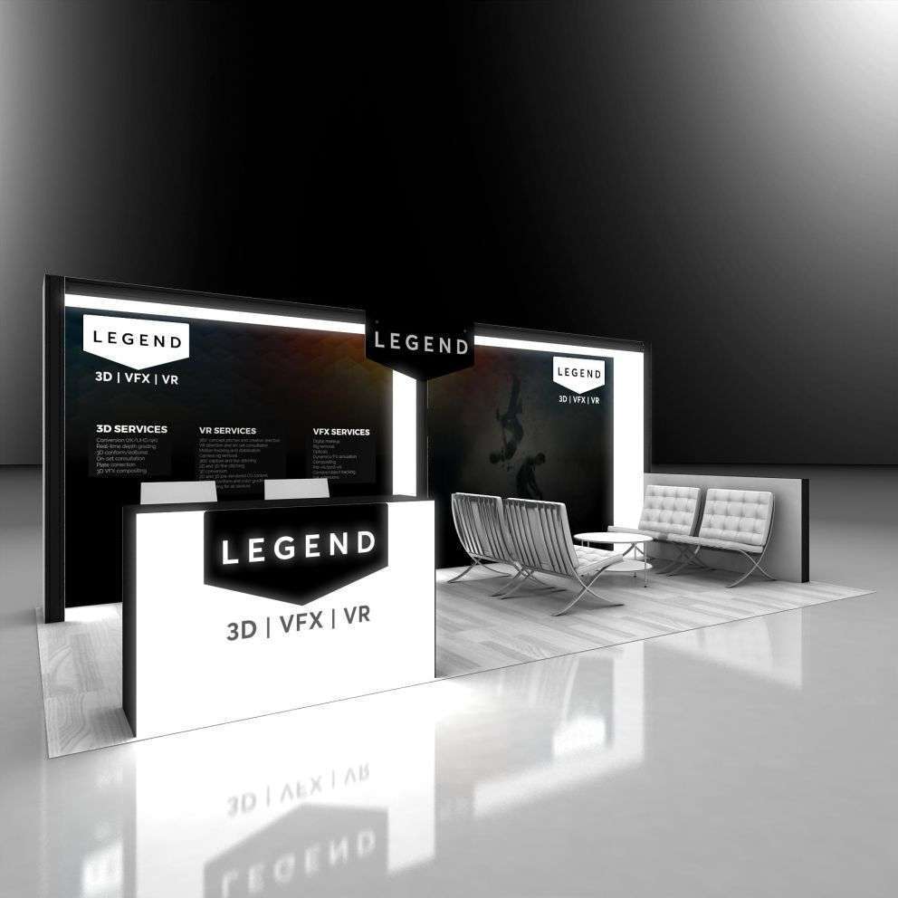 10x20 Trade Show Booth with Right Side View - PH1020 06