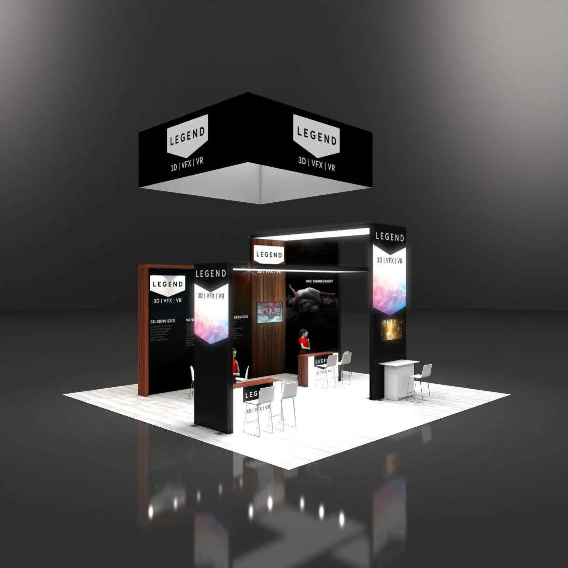 30x30 booth rental RLU3030 48 - image1