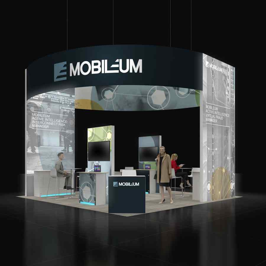 20x20 Exhibit Booth with front view - PLU2020 15