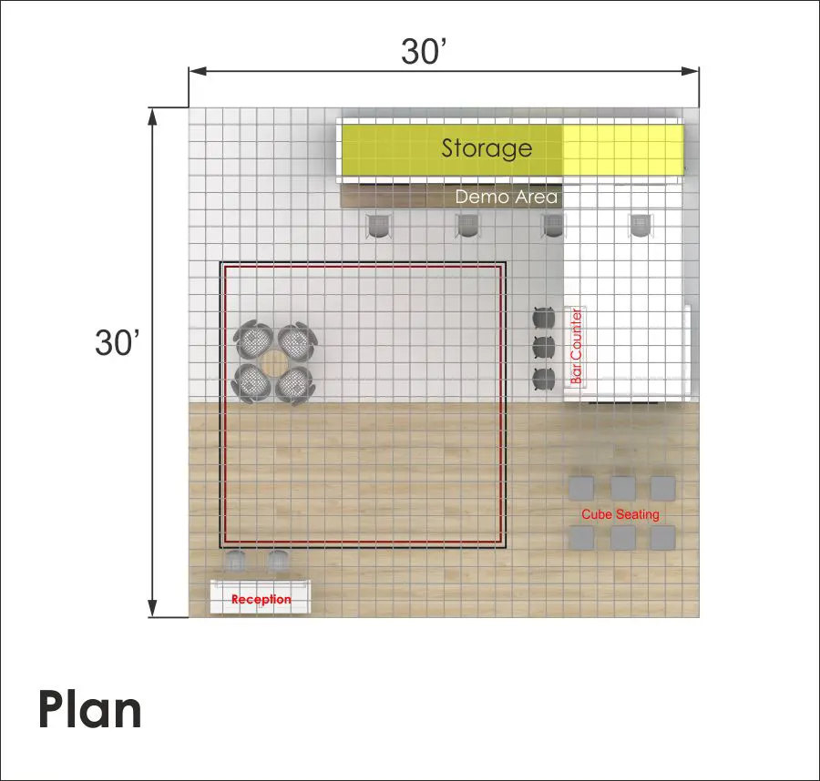30x30 booth rental RLU3030 34 - image10