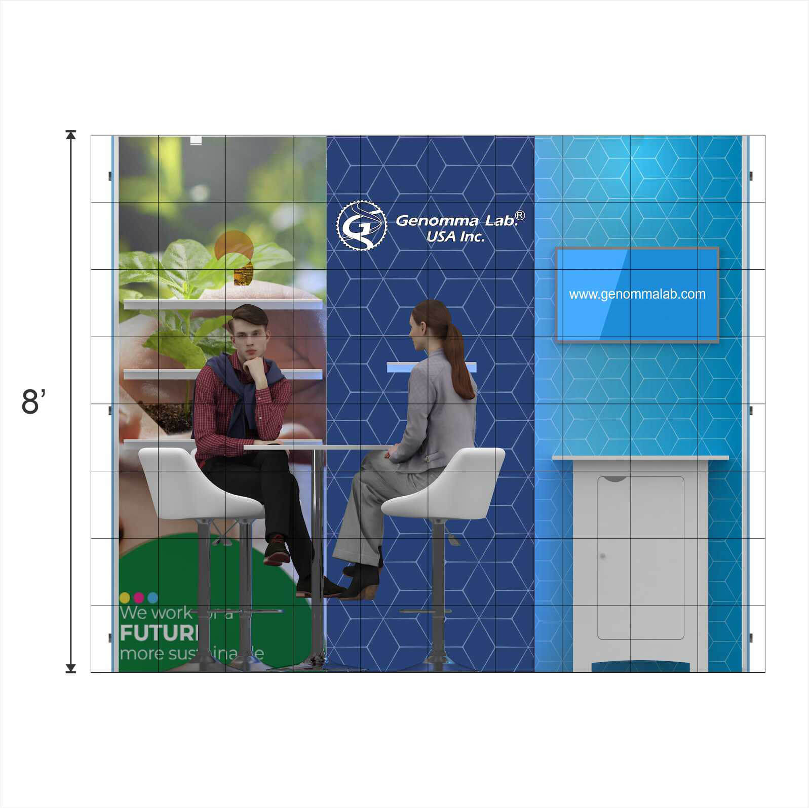 10x10 booth rental GRL1010 06 - image6