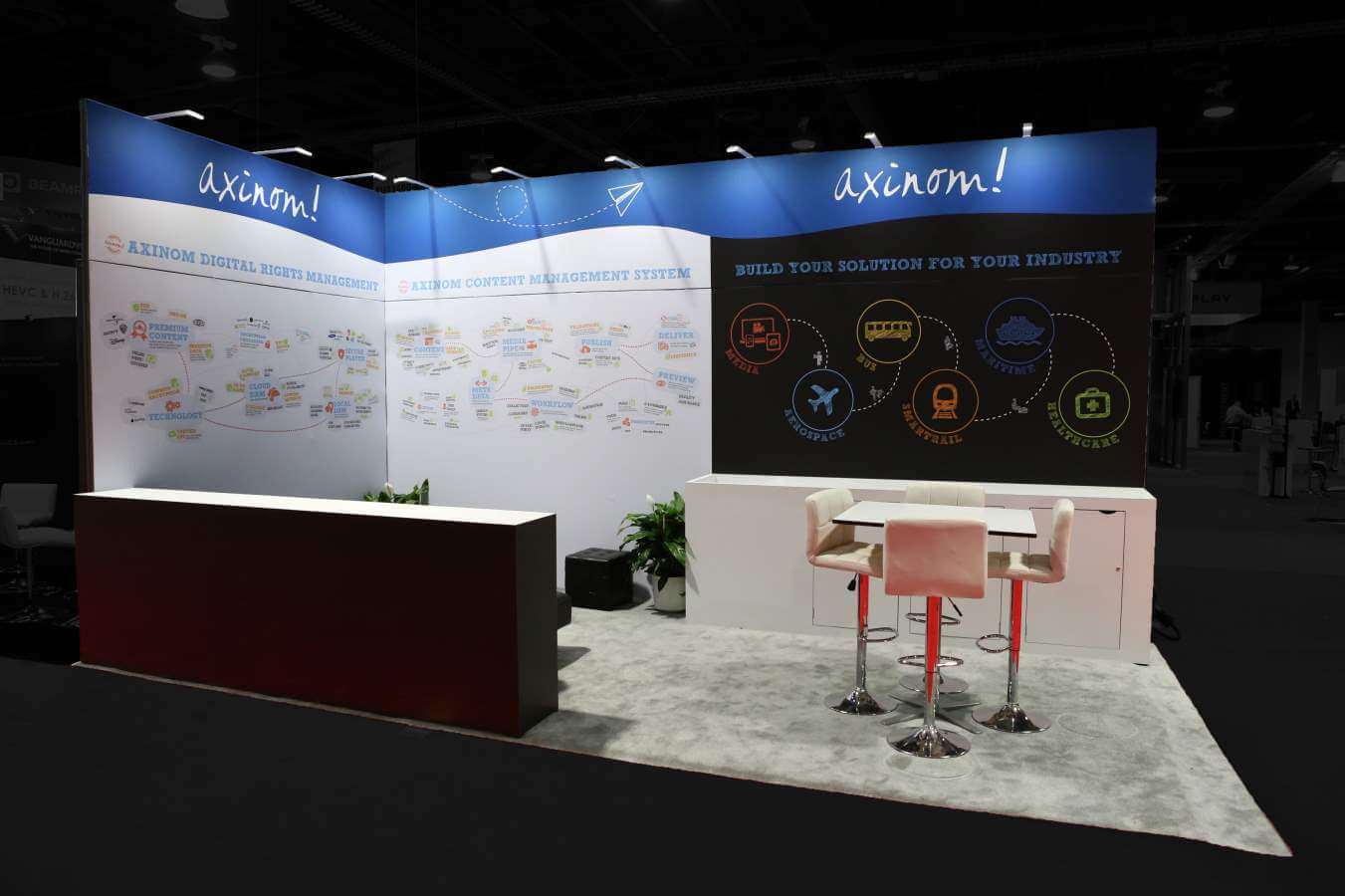 Conference booth solutions - Axinom