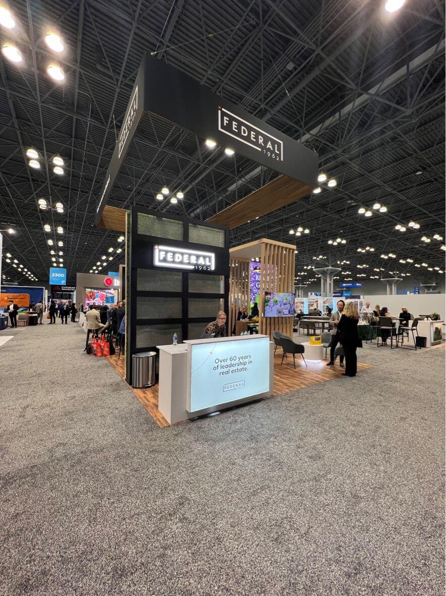 Federal Realty's stunning 40x50 booth rental at ICSC NYC