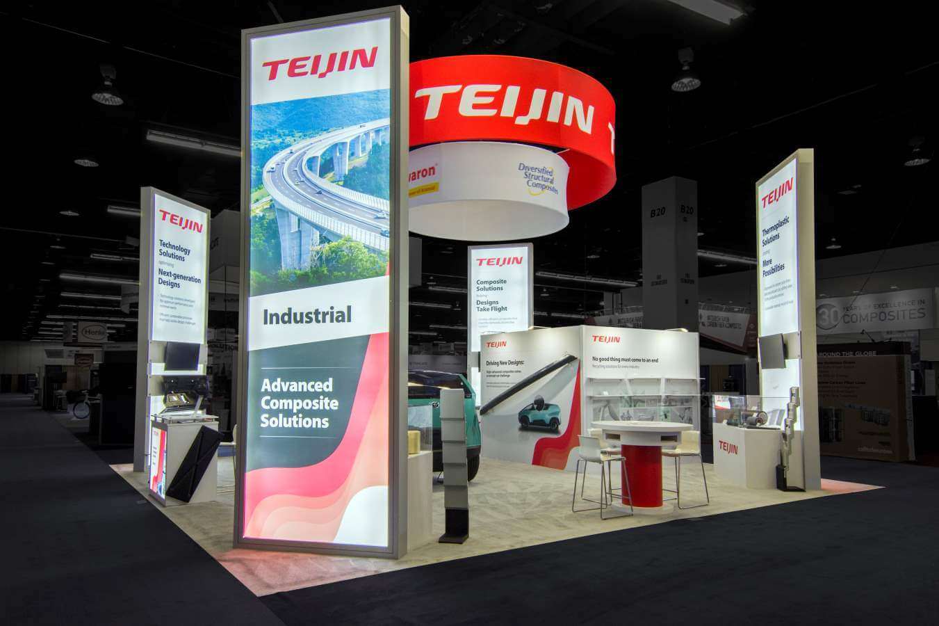 Teijin's 30x30 booth grabbing attention at CAMX