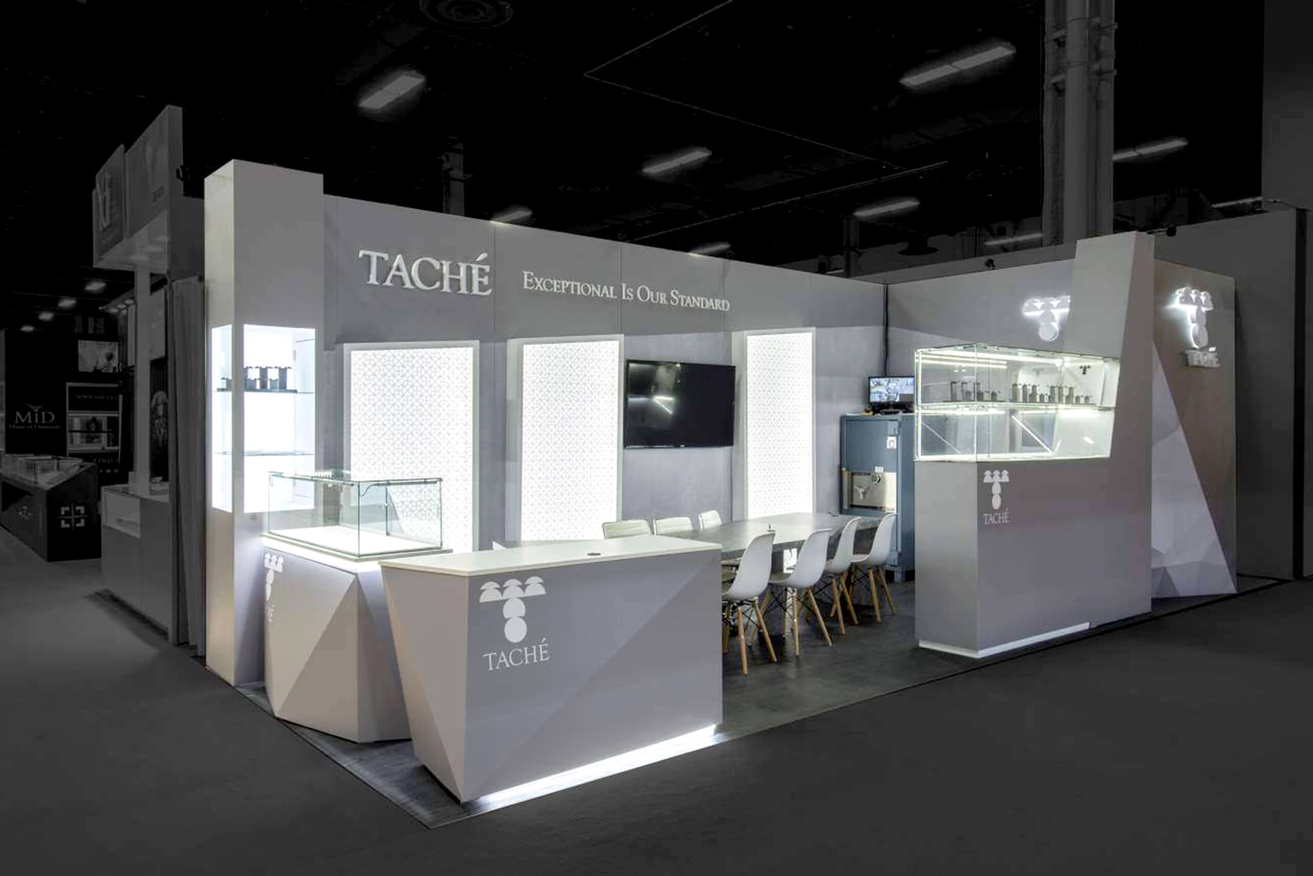 Tache Diamonds' 10x30 dazzling custom booth rental at JCK Las Vegas