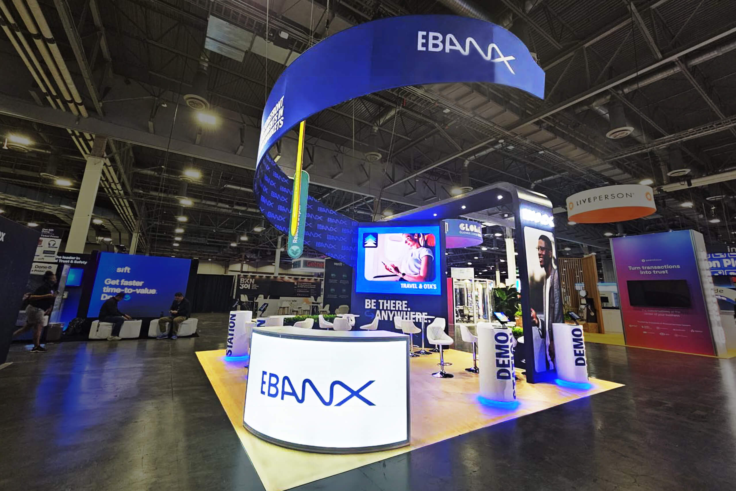 EBANX 20x20 exhibit rentals at Money20/20