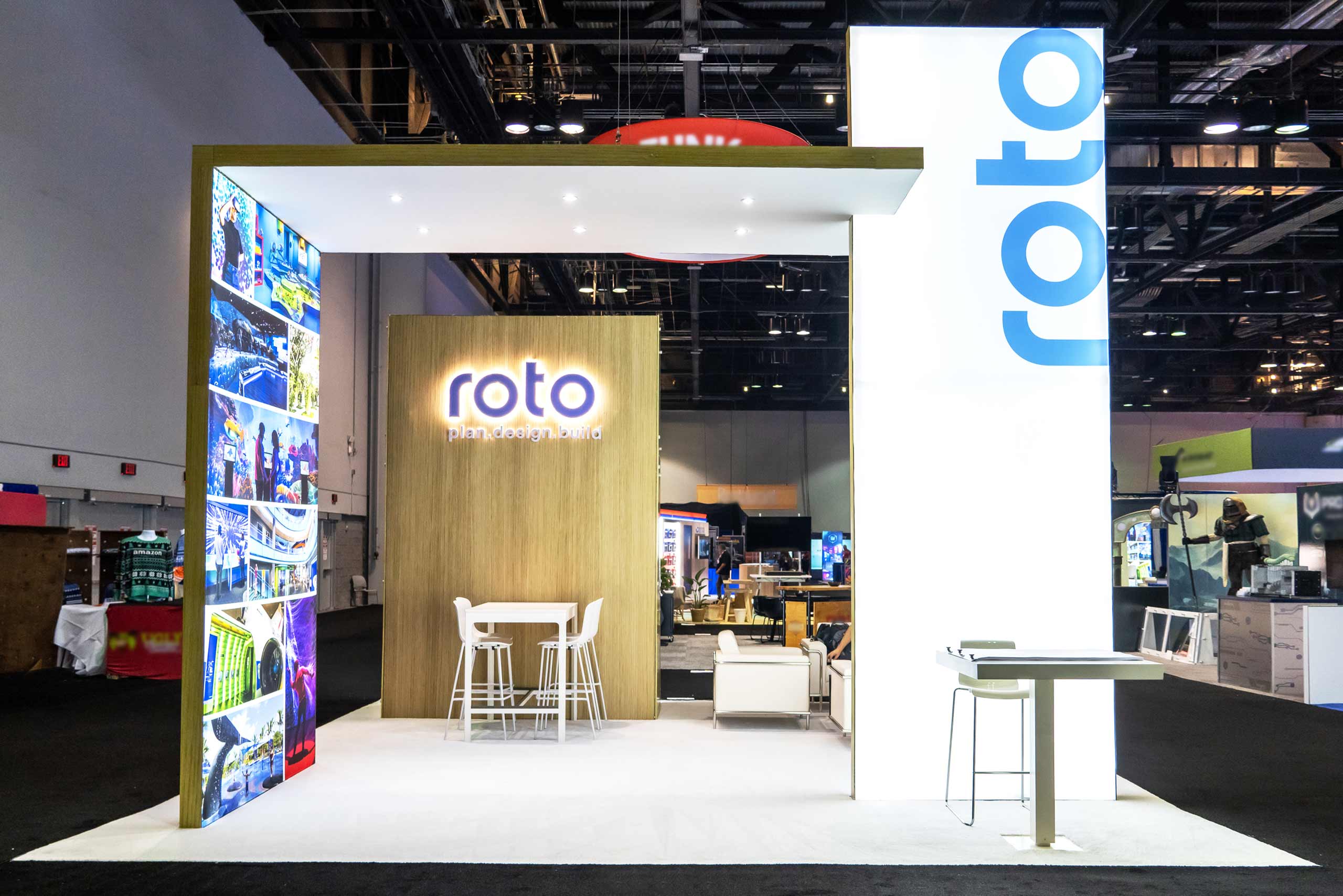 Roto 20x20 trade show booth rental at IAAPA Show