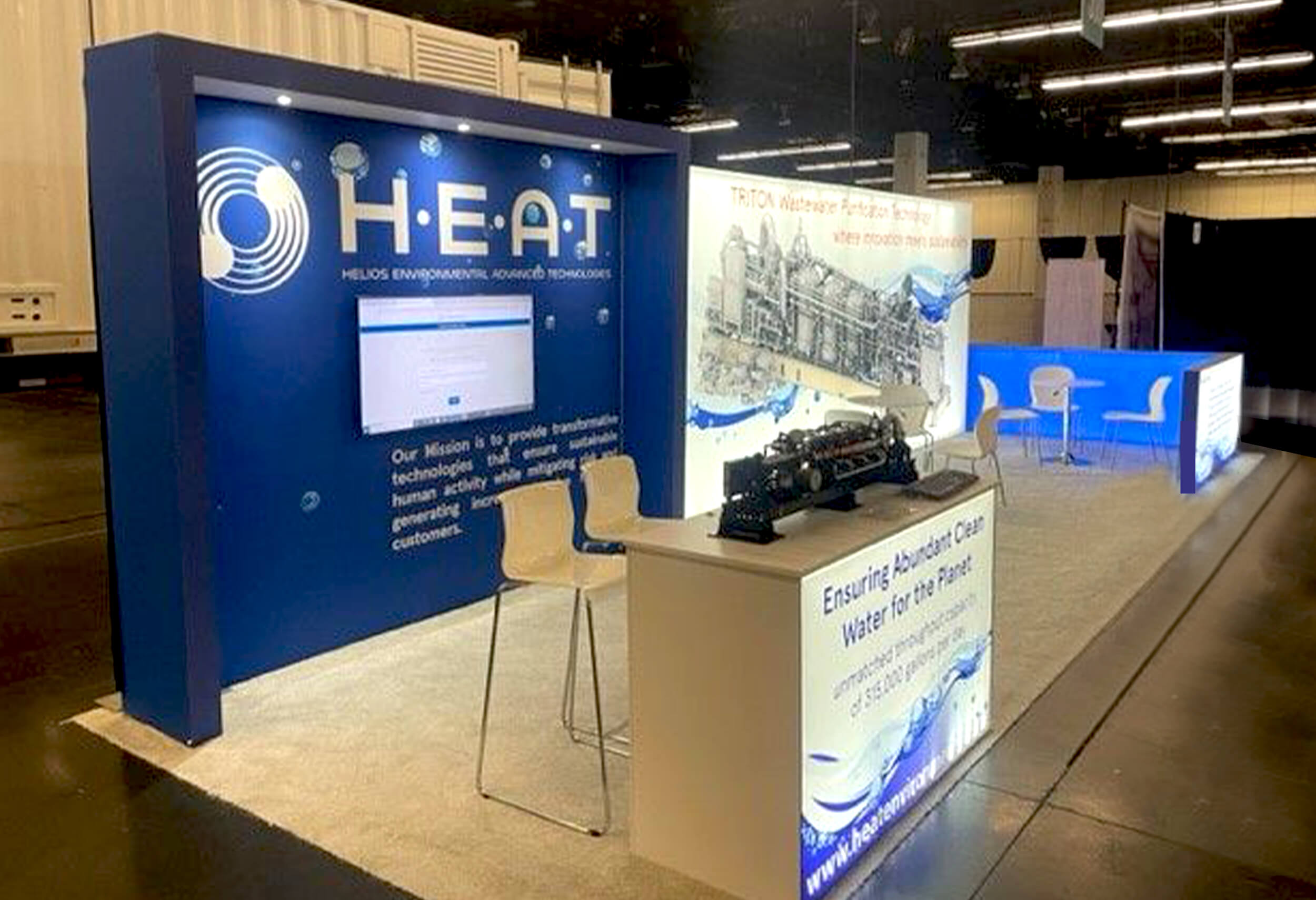 Helios 10x30 trade show booth display rentals at Future Water World Congress
