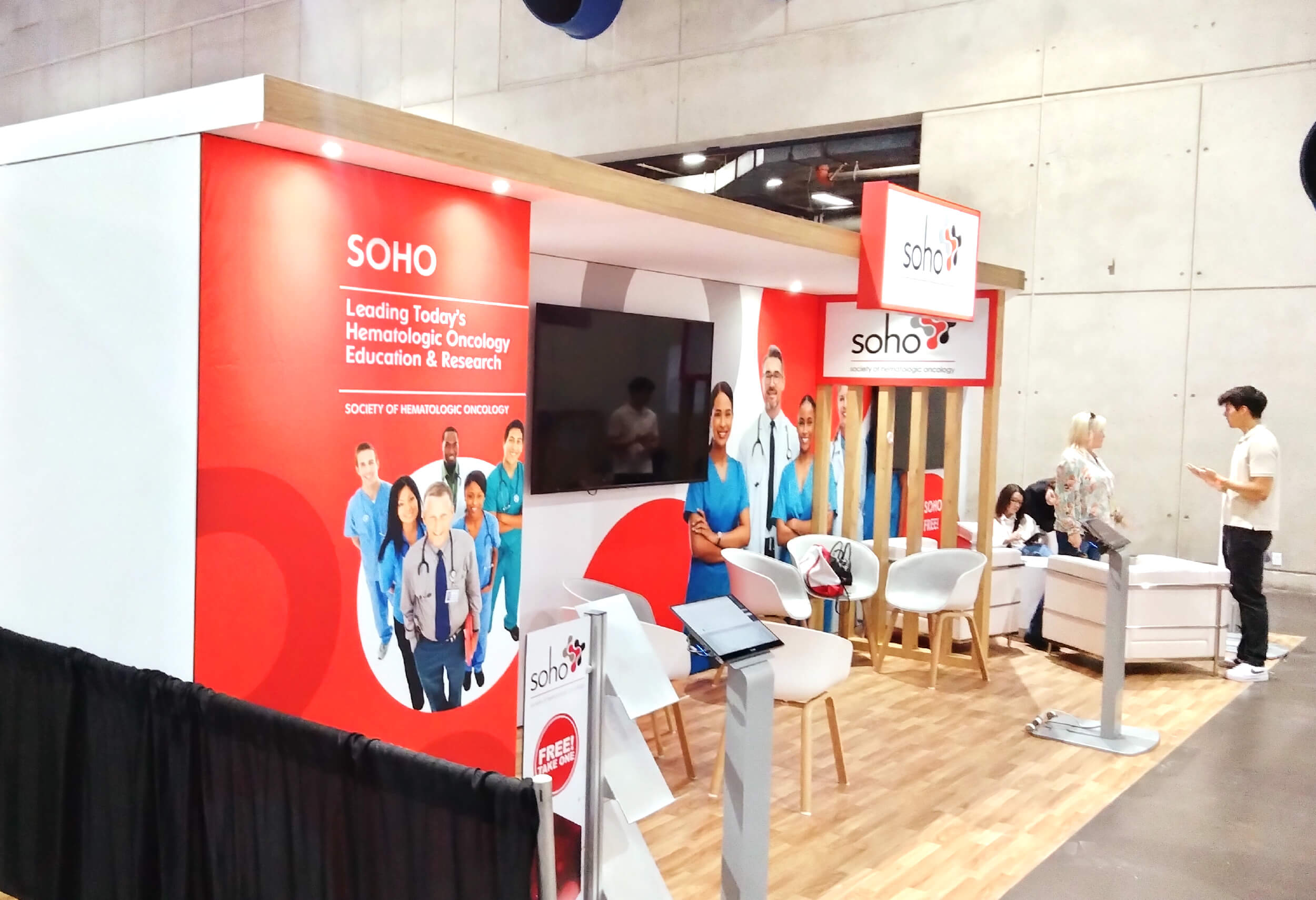 Soho Society 10x30 custom booth display rentals at ASH show