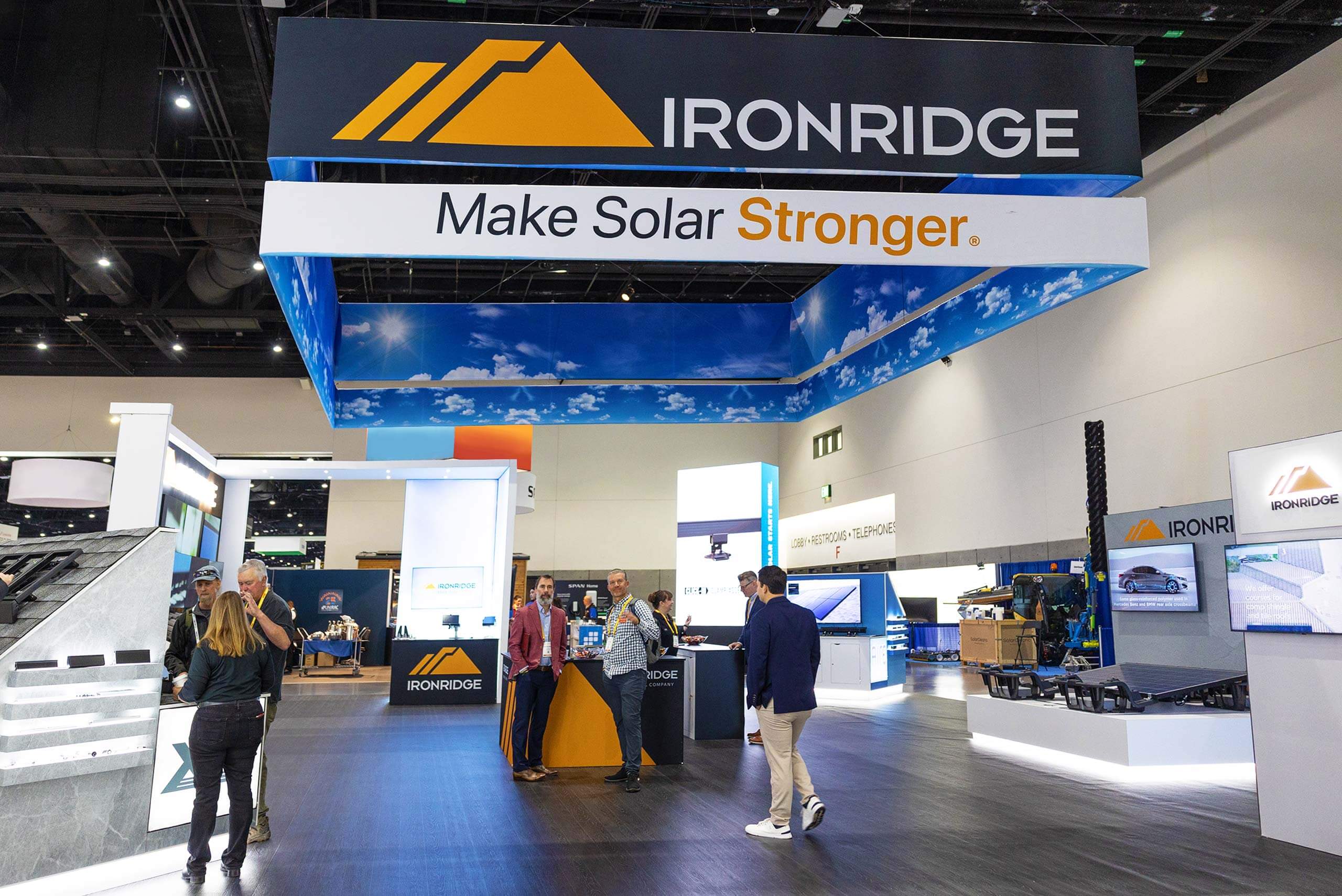 IronRidge 40x40 custom trade show exhibit rentals at Intersolar North America