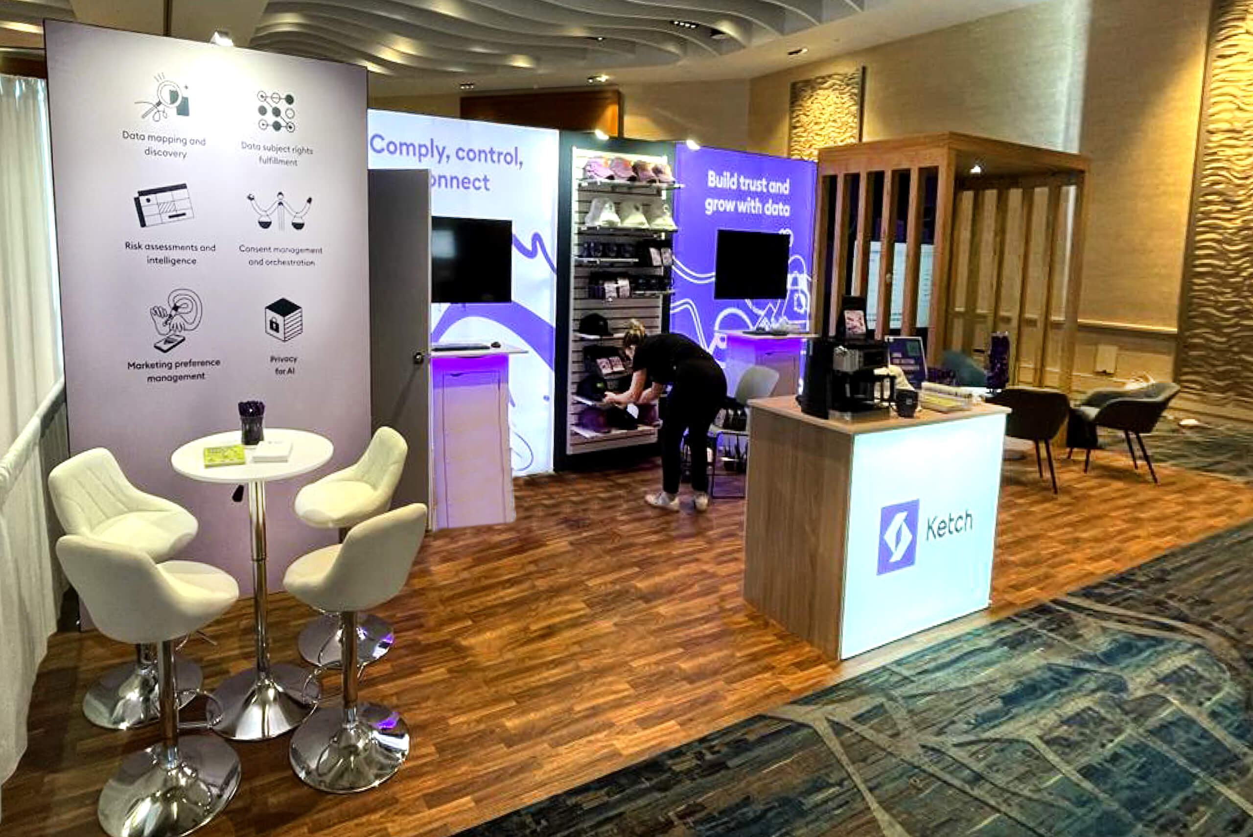 Ketch 10x30 trade show display rentals at IAPP