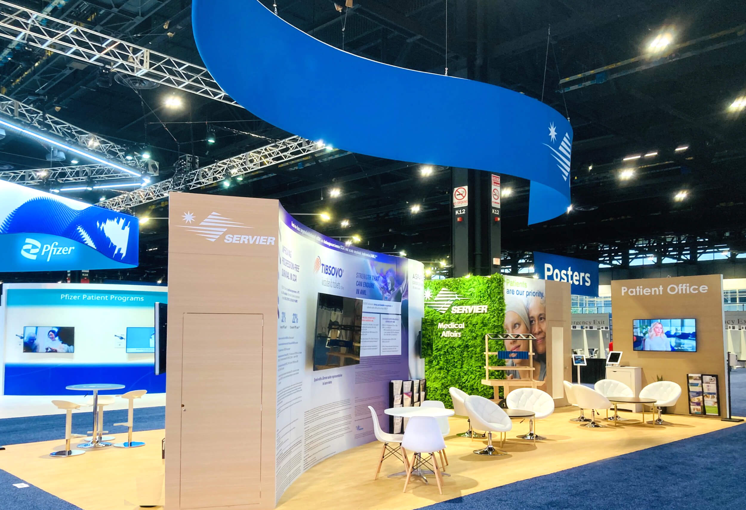 Servier 20x40 exhibit rentals at ASCO, Chicago