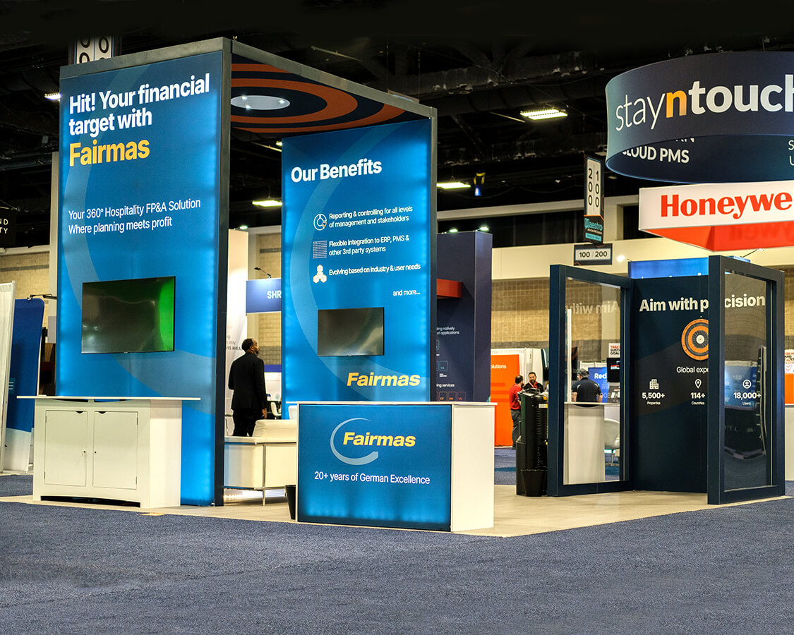 20×20 Trade Show Booth for Fairmas at Hitec, Designed and Built By Exponents in Charlotte