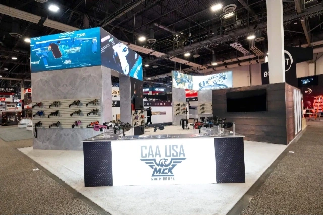 CAA USA 30x50 custom trade show booth rentals at Shot show