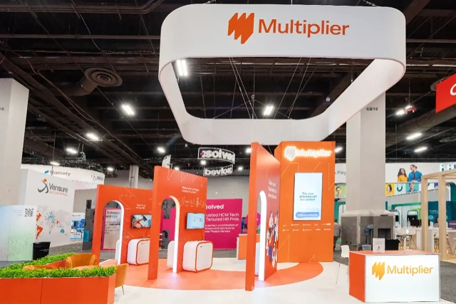 Multiplier 20x30 booth rental at HR Tech