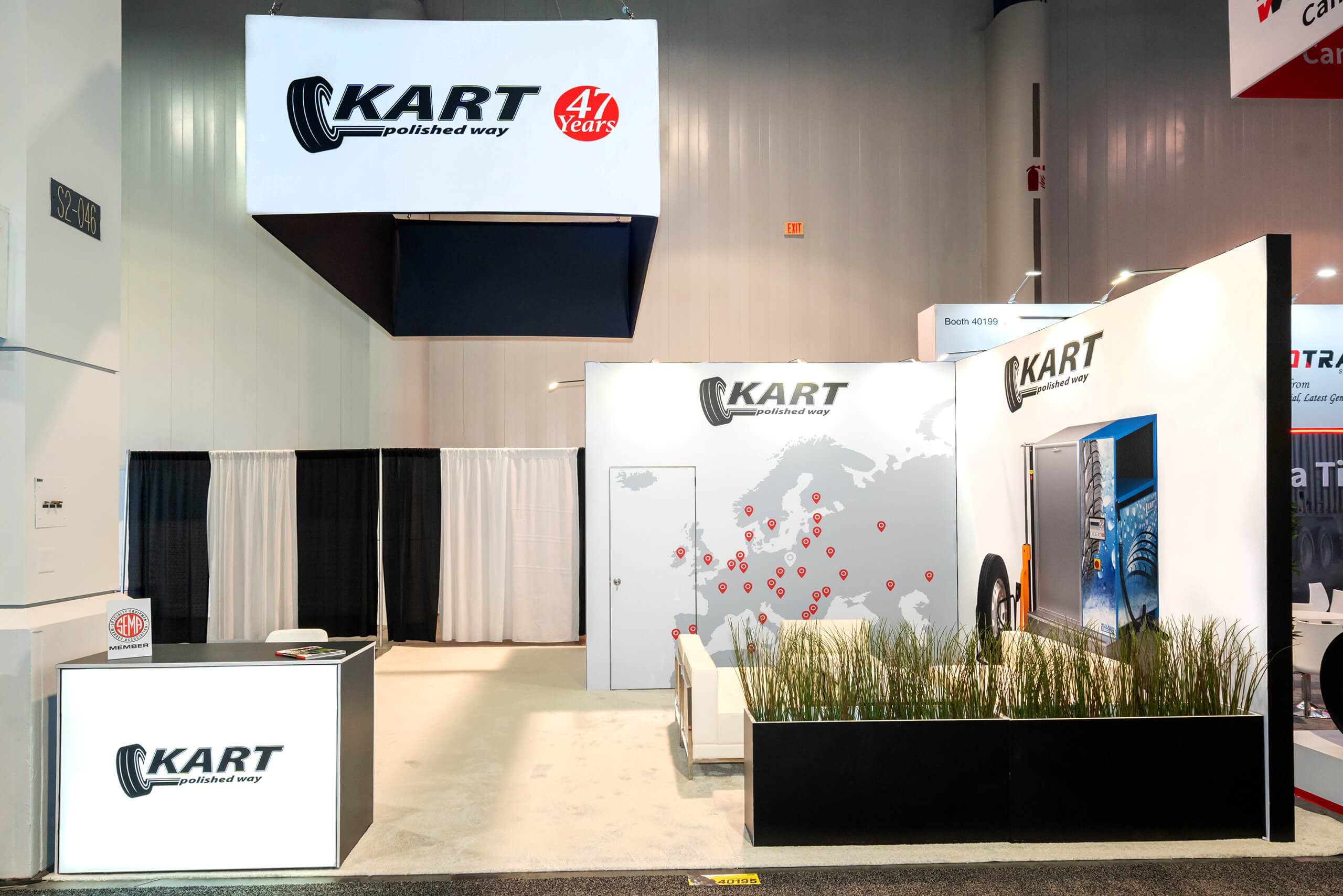 KART 20x20 custom exhibit rental at SEMA Show