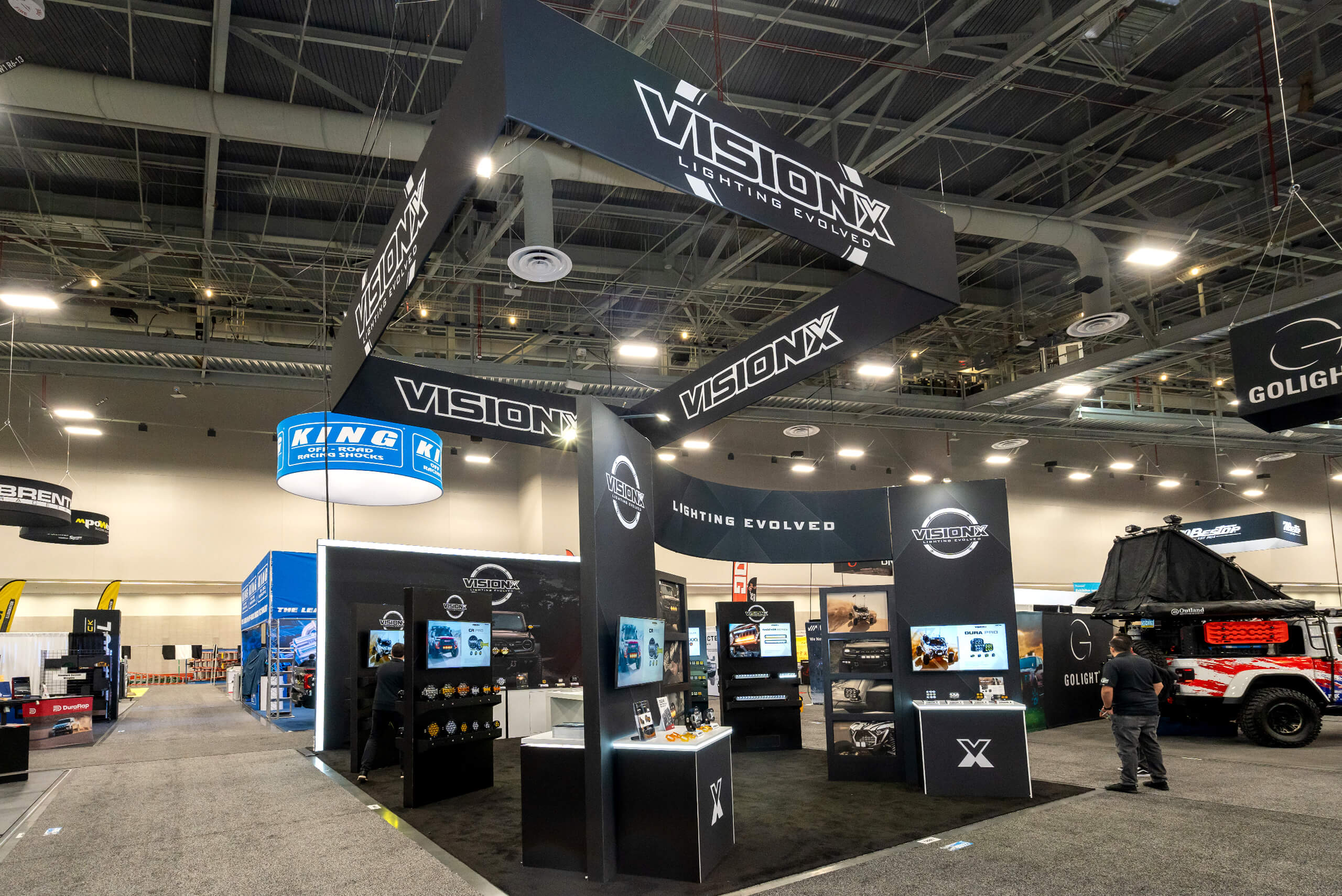 VISIONX 20x30 custom exhibit rental at SEMA Show