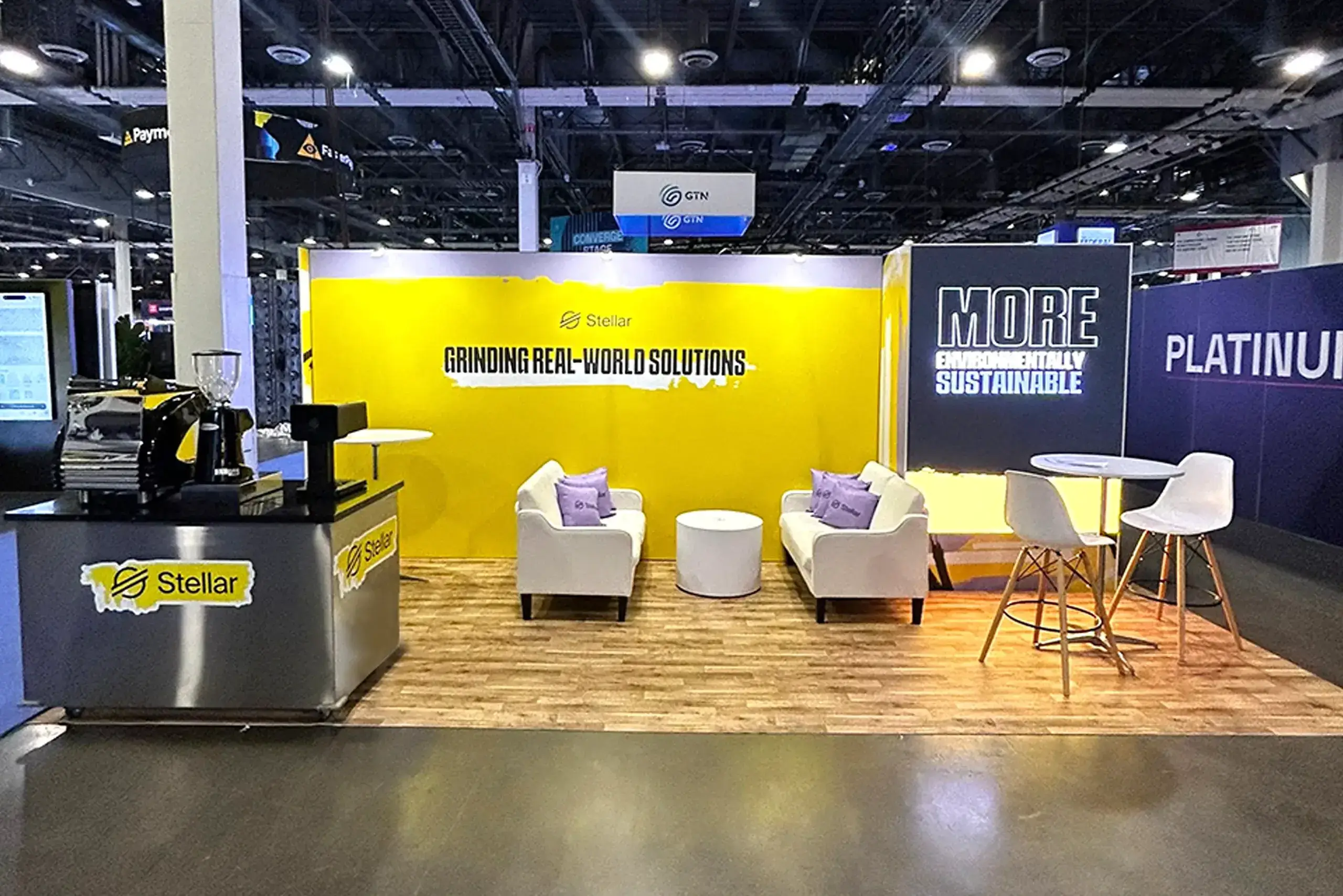 Stellar 10x20 Trade show exhibit rental at Money 20/20