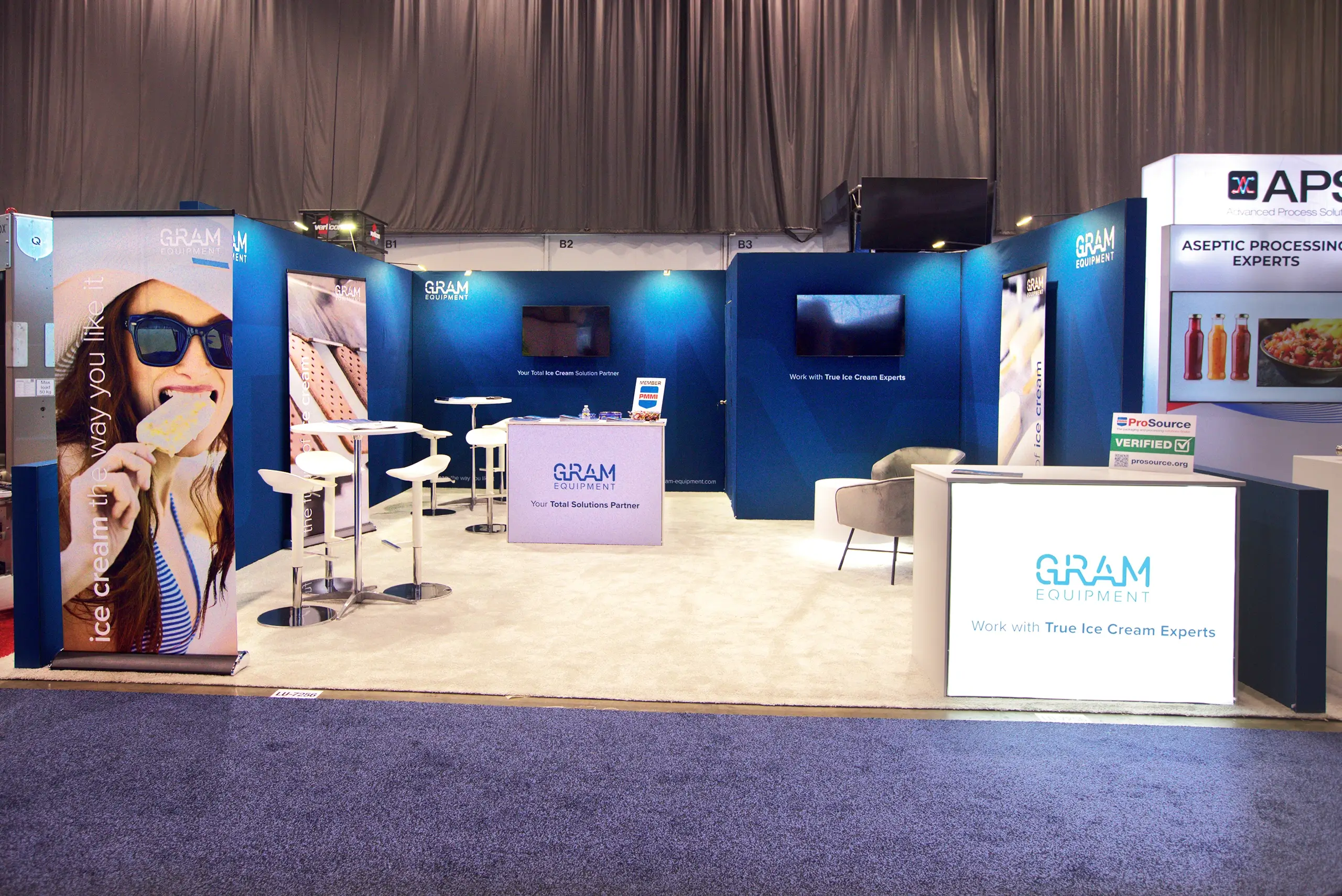 GRAM EQUIPMENT 20x20 Trade Show exhibit rental at Pack Expo International