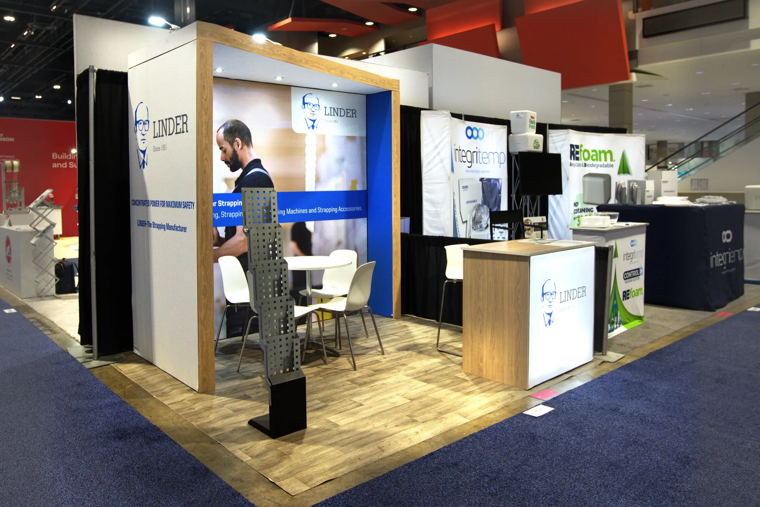 LINDER 10x10 exhibit rental at Pack Expo International
