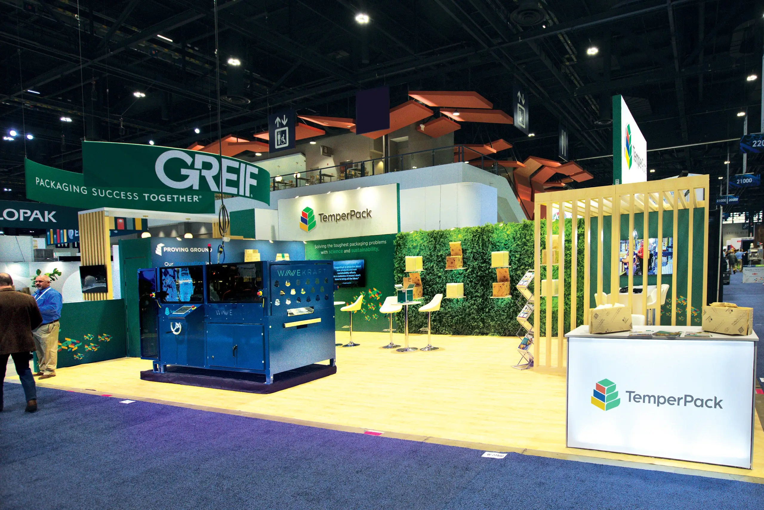 TemperPack 20x40 trade show exhibit rental at Pack Expo International