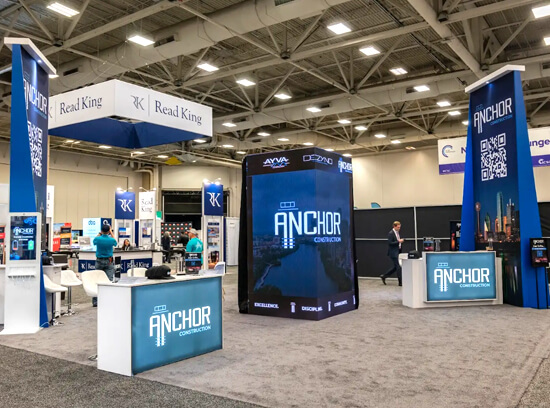 30x30 Trade Show Exhibit Rental at ICSC Red River Show, Built By Exponents in Dallas, TX