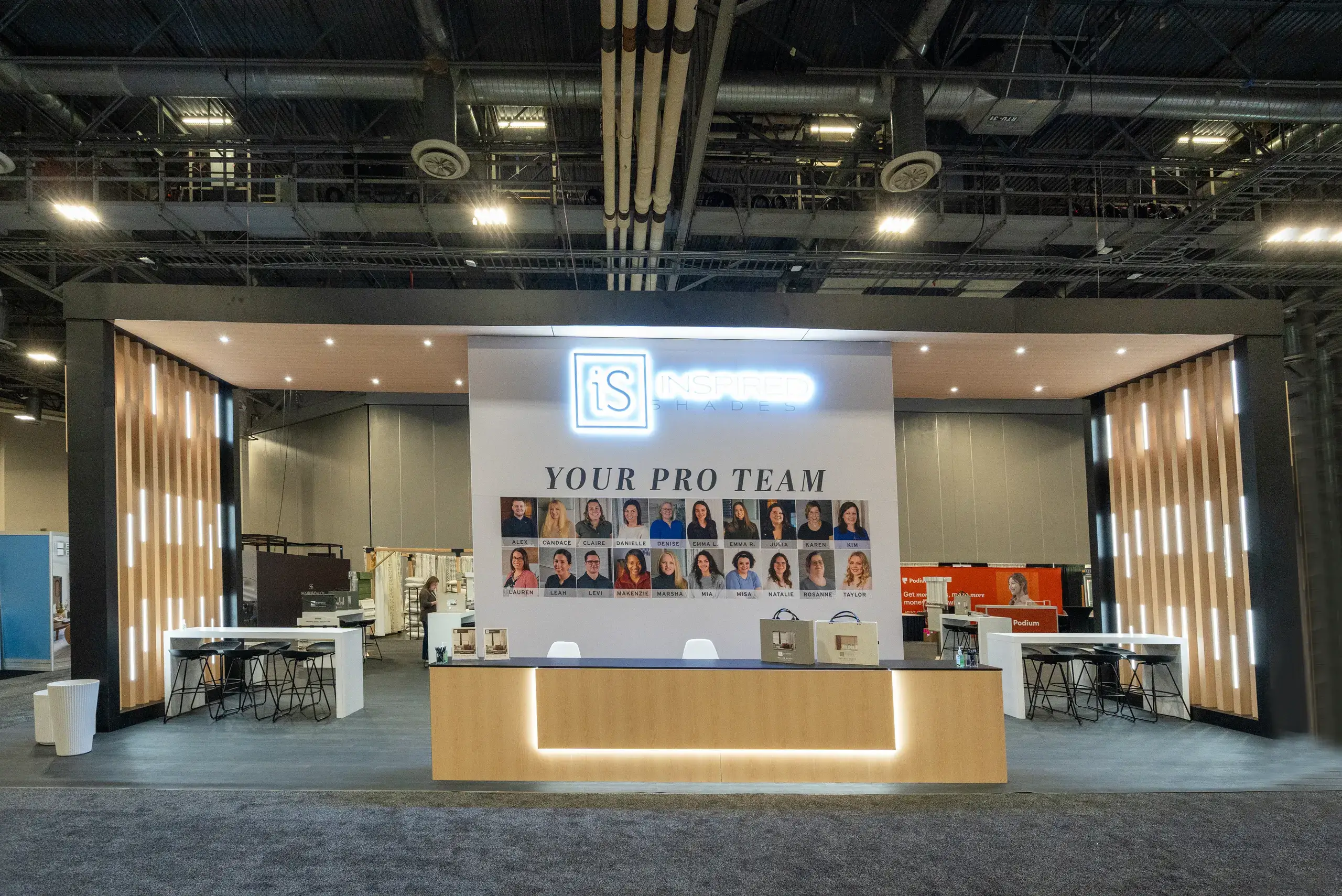 Inspired Shades 30x50 booth rental at Home Franchise Concepts Show 