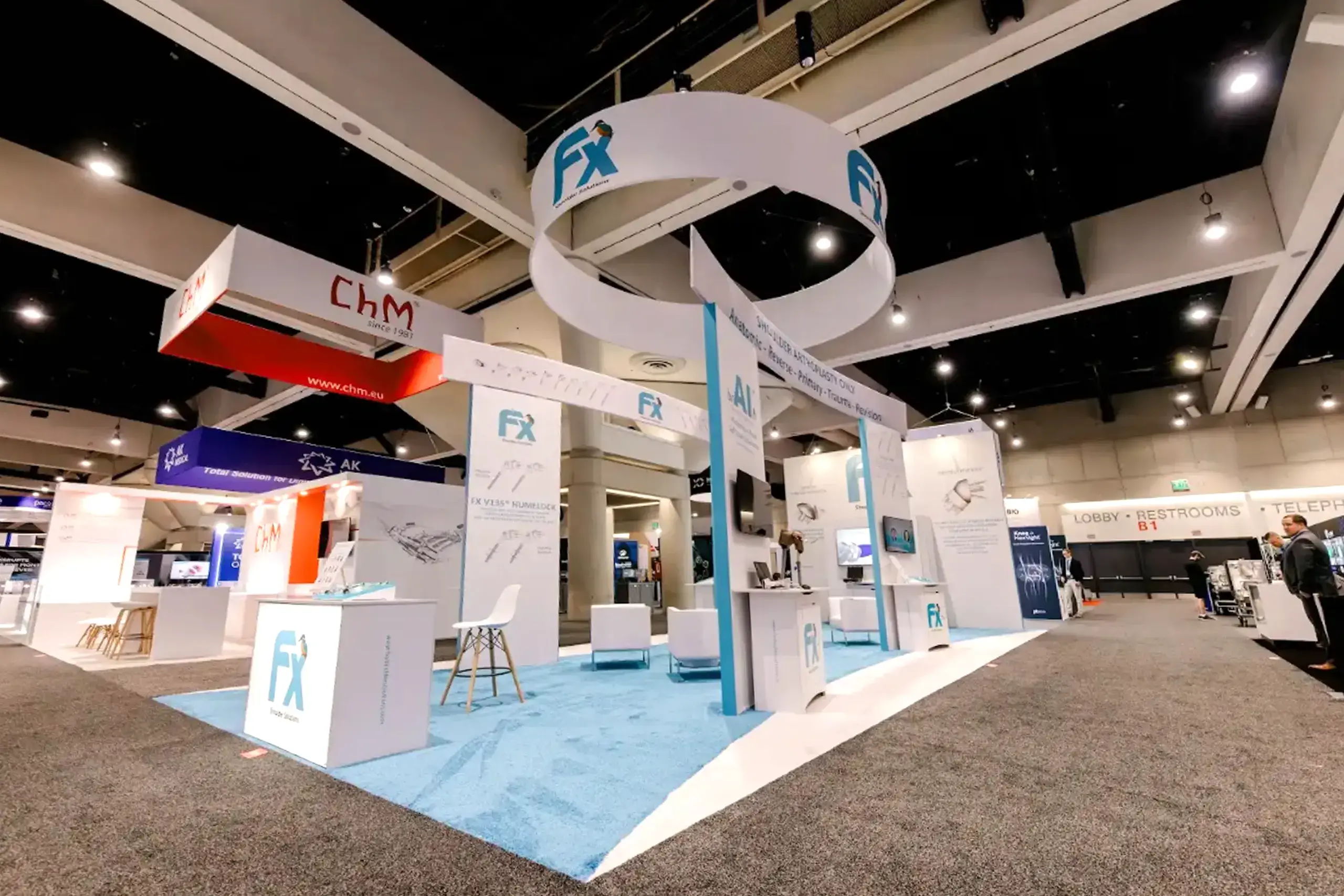 Custom Trade Show Booth with Motion Lighting