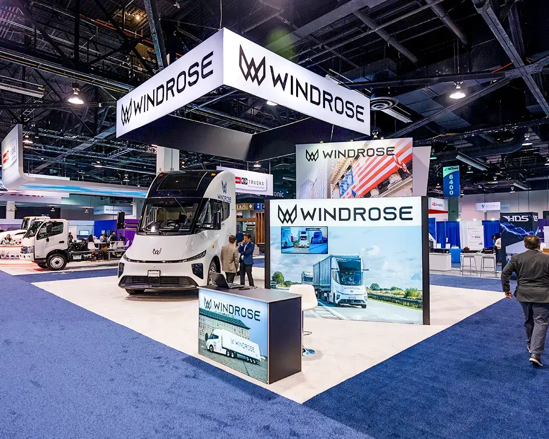 30x40 Exhibition Booth Rental for WINDROSE at ACT Show, Designed and Built By Exponents in Anaheim