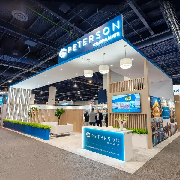 30x50 Exhibit Booth Rental at ICSC Show, Designed and Built by Exponents in Las Vegas NV