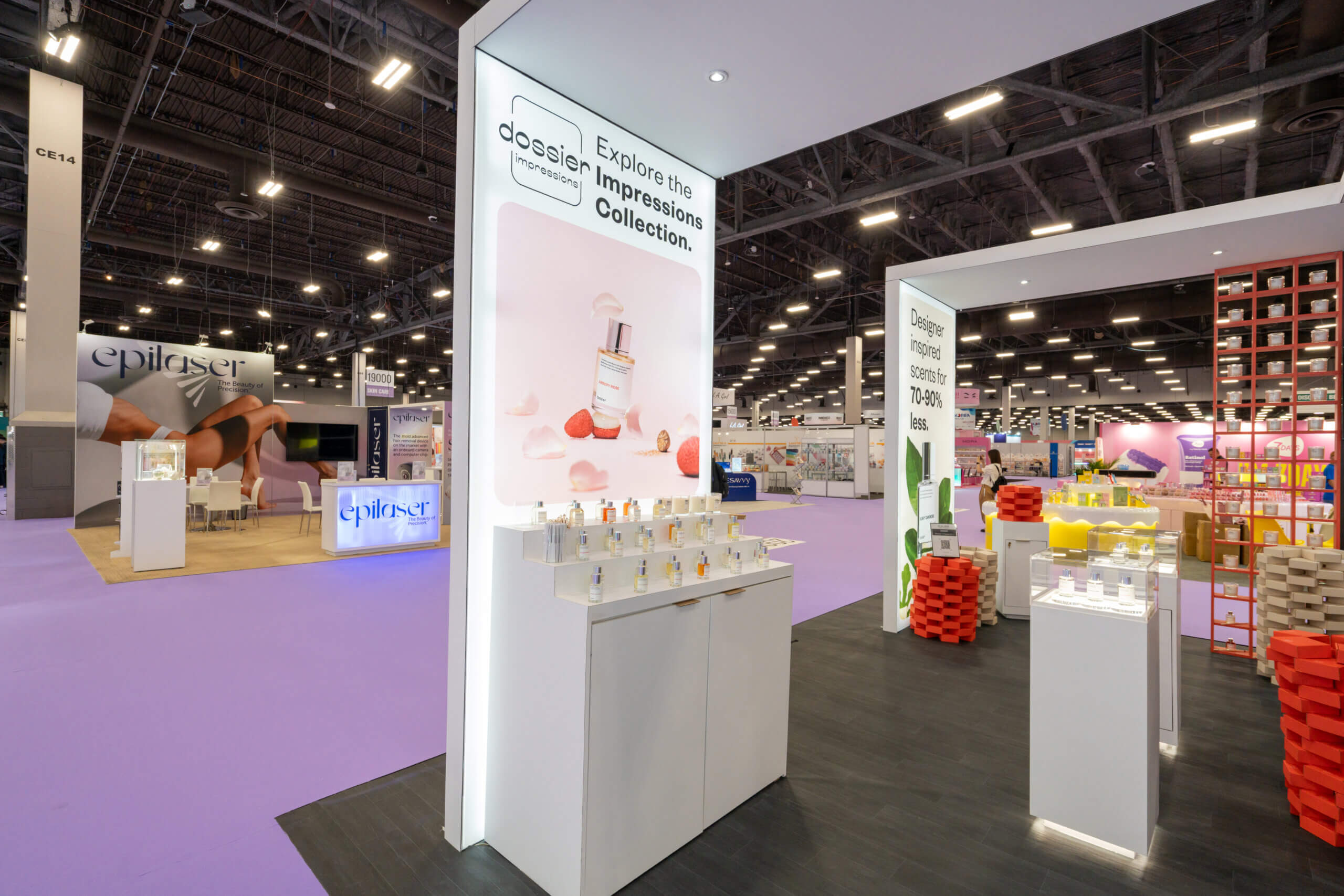 Product display: Bottles in bloom