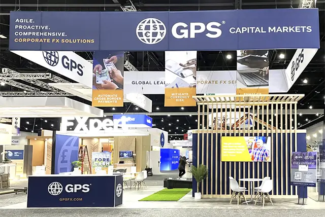 20x30 Exhibit Rentals for GPS Capital Market at AFP, Designed and Built by Exponents in San Diego
